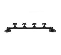 Tiiiopkvvv Perchero de pared industrial vintage de metal perchero decorativo de hierro ganchos de pared para colgar sombreros abrigos estante de almacenamiento para sala de estar muebles perchero