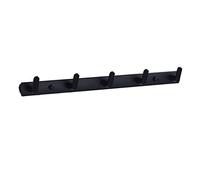Tiiiopkvvv Perchero montado en la pared, perchas para armario, percheros de pared, percheros de baño, estantes de aluminio negro