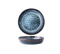Tiiiopkvvv Plato llano chino vintage de cerámica de 11 pulgadas, cuenco grande de porcelana para sopa, plato redondo para ensalada, apto para microondas y lavavajillas