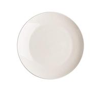 Tiiiopkvvv Plato llano clásico para aperitivos, plato redondo blanco para uso diario, plato de servir de 8 pulgadas, perfecto para carne, postre, pasta. Plato ()