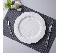 Tiiiopkvvv Plato llano, platos de cena, platos de cena de ensalada, vajilla de cocina familiar, accesorios para el hogar, plato plano (color: 6 pulgadas) (10 pulgadas)