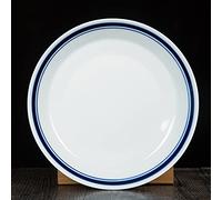 Tiiiopkvvv Plato llano Platos de cena Vajilla Plato para el hogar Platos de ensalada Platos de cena Accesorios de cocina familiar Plato (Color: 7 pulgadas) (8 pulgadas azul)