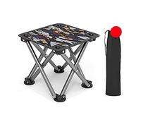 Tiiiopkvvv Silla de camping al aire libre, sillas plegables pequeñas de aluminio, taburete portátil para pesca, campamento, viajes, senderismo, playa, jardín, barbacoa