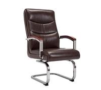 Tiiiopkvvv Silla de oficina de cuero vacuno con respaldo alto, silla ergonómica para computadora, silla de escritorio para el hogar, silla giratoria con reposabrazos y soporte lumbar