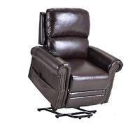 Tiiiopkvvv Silla elevadora eléctrica reclinable con elevación eléctrica, posición infinita, reclinable, tela suave, diseño clásico con bolsillo lateral para ancianos
