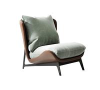 Tiiiopkvvv Silla individual de cuero para el hogar, tela simple, moderna, silla individual, sala de estar, dormitorio, balcón, sofá de ocio (color: 07) (5)