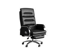 Tiiiopkvvv Sillas de escritorio de oficina en casa, silla ergonómica para juegos de computadora, sillas ejecutivas de gerencia, silla giratoria de cuero vacuno ajustable en altura