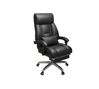 Tiiiopkvvv Sillas de escritorio de oficina en casa, sillas ejecutivas gerenciales, silla de jefe con reposapiés, sillas ergonómicas para juegos de computadora, sillas ajustables de cuero vacuno, color