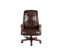 Tiiiopkvvv Sillas de oficina ejecutivas de gerencia, sillas de escritorio, silla de juegos de computadora, silla ergonómica giratoria de cuero con respaldo (color: negro) (marrón)