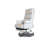 Tiiiopkvvv Sillas ergonómicas para juegos de computadora, sillas ejecutivas con reposapiés y masaje de 7 puntos, cómodas sillas de escritorio de cuero