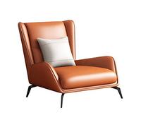 Tiiiopkvvv Sillón individual de cuero de estilo moderno e informal, sillón simple con respaldo alto, dormitorio, sala de estar, sofá individual, sofá perezoso, muebles reclinables, decoración de