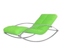 Tiiiopkvvv Sofá individual de cuero, mecedora de metal, sofá perezoso, salón, terraza, sillón reclinable (color: varios colores disponibles) (verde)