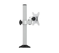 Tiiiopkvvv Soporte de monitor de aleación de aluminio de 17 a 27 pulgadas, soporte de escritorio para monitor de columna con brazo robótico, altura ajustable, soporte para monitor con abrazadera en C