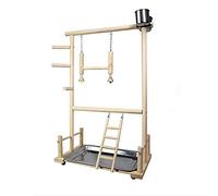 Tiiiopkvvv Soporte para loros de acero inoxidable grande para entrenamiento de pájaros vivos, suministros para pájaros pequeños, columpio para periquitos, pinzones, pájaros (latón)