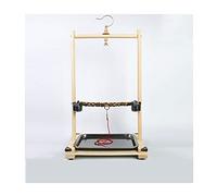 Tiiiopkvvv Soporte para pájaros tipo gancho, monje, sol, estornino, entrenamiento, soporte para pájaros, soporte de madera para loros, chasis de acero inoxidable y taza de comida, perchas para pájaros