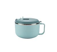 Tiiiopkvvv Tazón de fideos de acero inoxidable para oficina, portátil, comida rápida, sellada, aislada, lonchera Bento (color: B, tamaño: 15,5 x 11 cm) (D 15,5 x 11 cm)