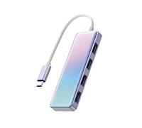 Tiiiopkvvv USB 3.0 Multi Contacto Convertidor de Color Colector 1 x 4 Distribuidor USB