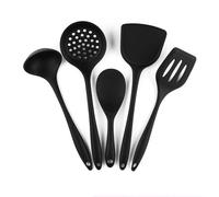 Tiiiopkvvv Utensilios de cocina de silicona, cuchara de sopa, cuchara antiadherente, utensilios de cocina, utensilios de cocina (color: A, tamaño: 5 piezas) (B 5 piezas)