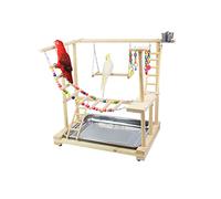 Tiiiopkvvv Xuanfeng - Estante pequeño y mediano para parque infantil de madera con sol pequeño, estación de entrenamiento, estante para pájaros, juguete para el hogar (latón)