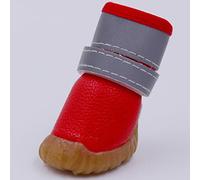 Tiiiopkvvv Zapatos de lluvia de cuero para perros pequeños para perros pequeños, antideslizantes, chihuahua, york, peluche, mascotas, gatos, calcetines, suela suave (color: azul, tamaño: código 5