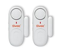 tiiwee Alarma para Puerta y Ventana - Pack de 4 Sensores con Sirena 120 dB, Seguridad para el Hogar, Instalación Adhesiva, Pilas Incluidas, 3 Modos de Detección