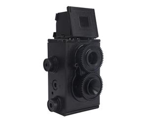 Tiiyee Cámara de Película de Doble Lente de 35 Mm, Cámara TLR de Doble Reflejo Retro de Bricolaje para 135 Películas Ensambladas 47 Mm Longitud Focal 1 125 Segundos de Obturación Fácil