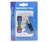 Tiiyee Comprobador de Batería Digital, Comprobadors Pilas Medidor Carga Pila con Pantalla LCD Herramienta Medición Capacidad la Baterías Pequeño Voltaje Probador Digital Botón para AA AAA 1.5v Boton
