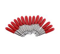 Tiiyee Cuchilla Cortadora de Vinilo,Tapa Roja Trazador de acero de Tungsteno Hoja Corte Roland Roland Cutting Plotter Cuchillas Cortes 15 Piezas 45 Grados Cuchilla de Repuestopara Plotters de Corte