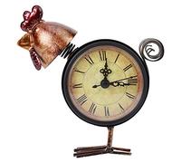 Tiiyee Despertador Gallina, Reloj De Hierro Gallo Cocina Vintage Estilo Retro Europeo Relojs En Forma Pollo Europeos Mesa Escritorio Ornamento Funciona con Pilas Cuarzo AnalóGico NúMeros Grandes