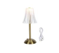 Tiiyee Lampara De Mesa Salon, Lamparas Mesita Noche Sin Cable LáMpara Recargable BateríA Cristal LáMparas Vintage InaláMbrica 3 Colores Regulable Dorado PequeñO Para Dormitorio Sala Estar Con Led