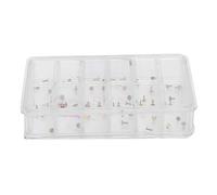 Tiiyee Pies de Esfera de reparación de Relojes, Surtido de pies de Esfera de Cobre, repuestos, Piezas de reparación, Caja de Compartimentos múltiples para Reloj de Pulsera, relojero