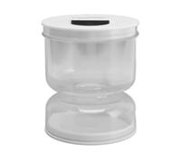 Tiiyee Tarro de Cristal para Encurtidos, Vidrio Reversible Arena Pepinillo Acrílico Dispensador Hermético en Seco y Húmedo Tarros Pepinillos Colador Separador Encurtidos Aceitunas Kimchi Chiles