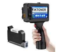TIJ314 Impresora de Mano Portátil, Impresora Portátil de Inyección con 42ML Cartucho de Tinta de Secado Rápido con Pantalla Táctil de 4,3 Pulgadas para Texto QRCode/Código de barras/Número/Imagen