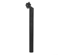 Tija de sillín de bicicleta de aleación de aluminio con bloqueo de tornillo ajustable y ángulo, adecuada para múltiples abrazaderas de tubo de asiento (negro) 25,4 x 350 mm