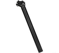 Tija de sillín de bicicleta de aleación de aluminio de 350 mm con abrazadera de doble perno para bicicletas de montaña y carretera, acabado anodizado arenado en negro (31,6 x 350 mm)