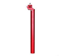 Tija de sillín de bicicleta de ángulo ajustable con construcción de aleación de aluminio anodizado y bloqueo de tornillo compatible con tubos de asiento de 27, 2 y 31 de 6 mm (rojo, 27,2 x 350 mm)