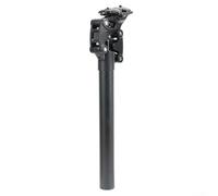 Tija de sillín de suspensión de aleación de 27.2/30.9/31.6 mm, poste de absorción de impactos de cuatro eslabones para bicicleta eléctrica de montaña, ciclismo todoterreno, negro (27.2 mm)