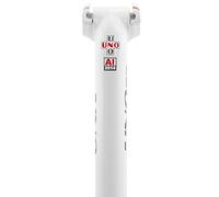 Tija sillin blanca 350mm largo KALLOY interior ovalado aluminio 269gr