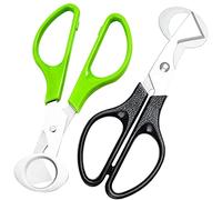 Tijera Abrir Huevos Codorniz Acero Inoxidable Tijeras para Huevos Pequeños, Abridor de Huevos para Casa, Cocina, Restaurante (2 Piezas Negro/Verde)
