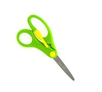 Tijera Aprendizaje SPRING (14 cm) Con Muelle, ambidiestra, 60% menos esfuerzo, puntas redondeadas de seguridad, Acero Inoxidable, por SDI by Office box. (Verde)