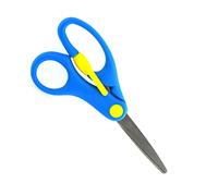 Tijera Aprendizaje SPRING (14 cm) Con Muelle, ambidiestra, 60% menos esfuerzo, puntas redondeadas de seguridad, Acero Inoxidable, por SDI by Office box. (Azul)