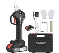 Tijera de Podar eléctrica portátil con 2 baterias de 10000mAh, 30mm de corte, ligera, | Poda o jardinería,viñedos, árboles, frutales.