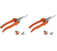 Tijera de Podar para la Vendimia - Modelo 1261B - Hoja Recta - Corte Bypass para Trabajos de Precisión - Mango Ergonómico de Fibra - Herramienta para la Recolección - Tijera a 1 Mano - Altuna