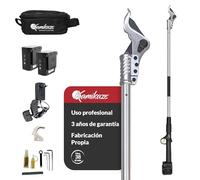 Tijera Eléctrica de poda en altura Profesional con batería. Corte Ø40mm. Longitud pértiga 215 cm. Hasta 8 horas autonomía. Incluye dos baterías de litio. Tijera a batería en altura. 3 años garantía