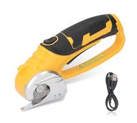 Tijera Eléctrica Inalámbrica, Mini Cortador Eléctrico de 4 V, Cortador Giratorio Eléctrico de Mano con Luz para Corte de Cuero de Tela de Cartón de Alfombra, Diseño de de Afilado