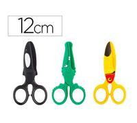 Tijera escolar liderpapel 12cm especial para infantil corta papel y carton unidad