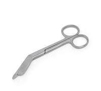 Tijera Lister AARON® | 14 cm. Fabricada en acero inoxidable y empaquetada individualmente en un estuche blister. (14 cm). Tijera corta vendajes - Tijera de enfermería - Tijera para botiquín