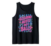 Tijera Me Duele Las Bolas Divertido Humor Adulto Camiseta sin Mangas