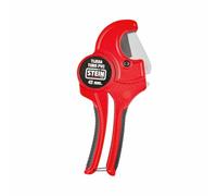 Tijera para cortar tubo de PVC de 42 mm, diseño ergonómico, acero inoxidable, ideal para trabajos de plomería y jardinería.