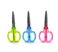 Tijera Soft Touch de 17 cm con Asas ligeras en caucho, apta zurdos y diestros, puntas redondeadas de seguridad en Acero Inoxidable por SDI by Office box. (Surtido Pack 3 Ud.)
